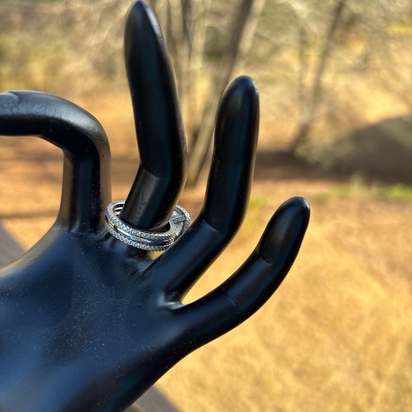 Cubic zirconia, Silver Women's Ring wedding set vacation ring - Picture 7 of 7